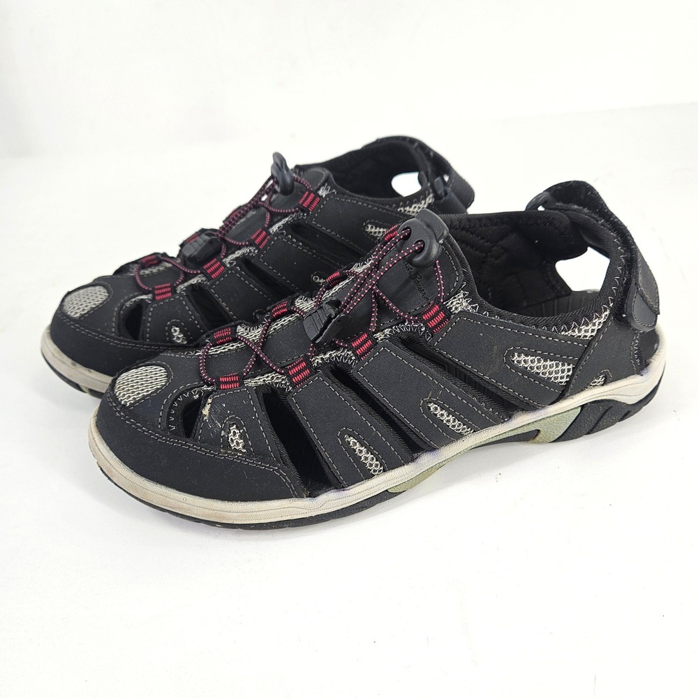 Eddie Bauer Women Blakely Black Sport Hiking Sandals Fisherman Style Backstrap 8